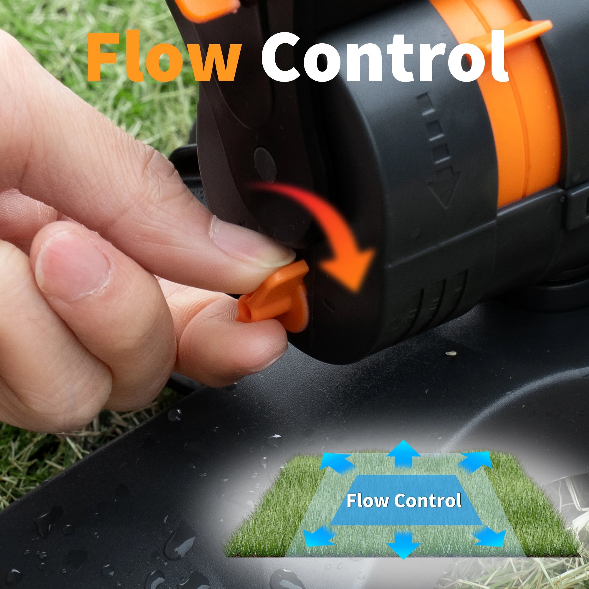 Diivoo Mini Turbo Oscillating Water Sprinklers for Yard, Garden Sprinkler with Large Base, Adjustable Width, Range and Flow Rate
