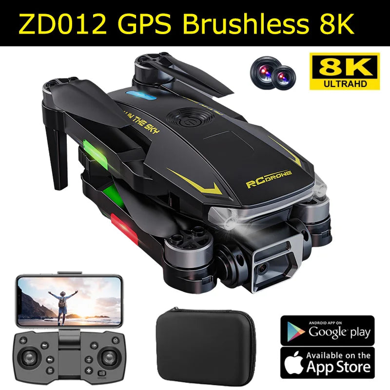 GPS Camera Drone 8K HD - Foldable Brushless Quadcopter with GPS ZD012-GPS-8K Tidesmit