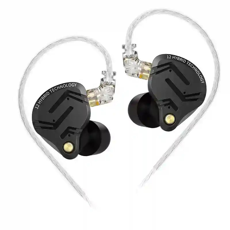 In-Ear Monitor Headphones 1DD+5BA Hybrid HiFi Bass | Tidesmit Black no mic Tidesmit