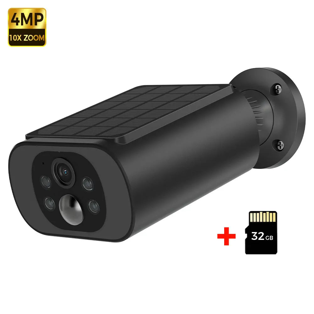 ALEVIO 2.5K Outdoor Solar Camera Wireless Cam WIFI Ultra Standby Time PIR Motion Light Color Night Vision AI Detect Battery Cam