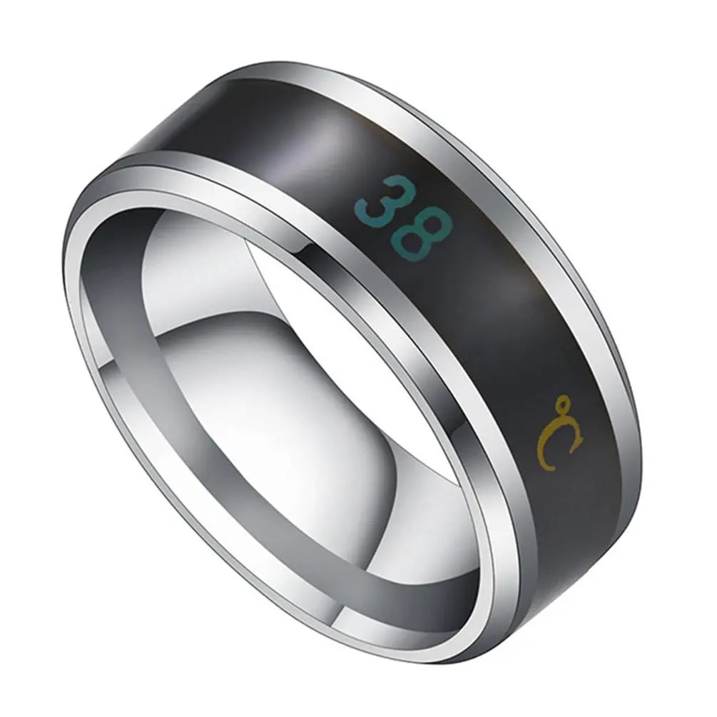 Temperature Sensitive Smart Health Ring - Stainless Steel Biometric Tracker Tidesmit
