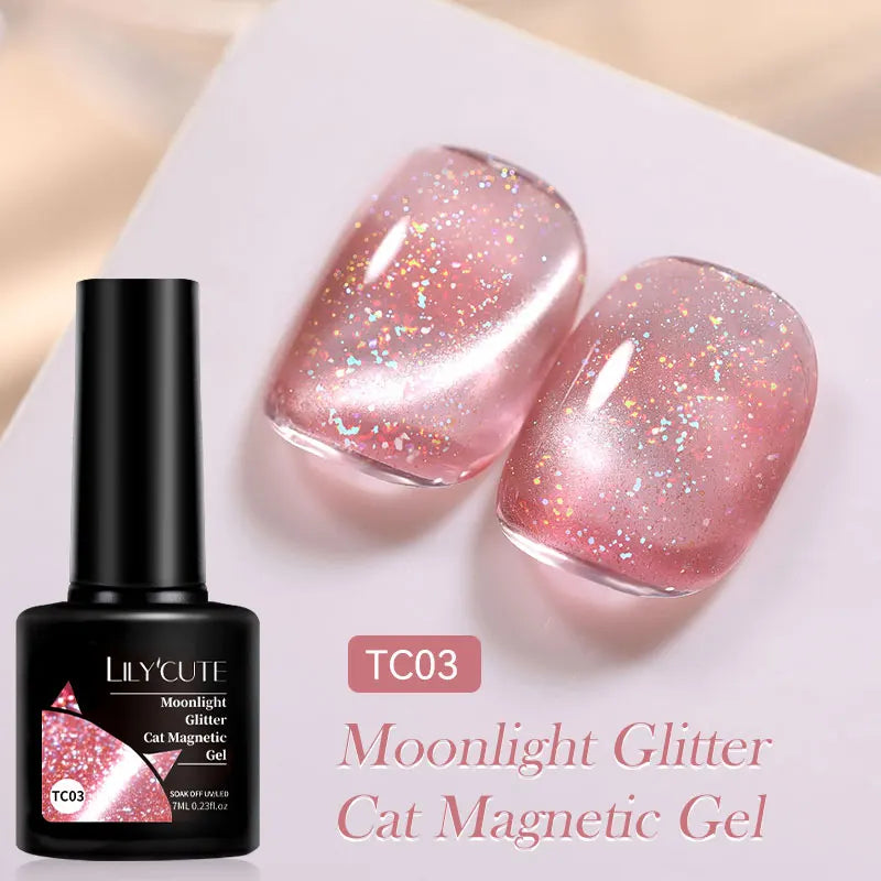 Magnetic Cat Eye Gel Nail Polish – Reflective UV Soak Off Kit Permanent Makeup Machines LC-T03 Tidesmit