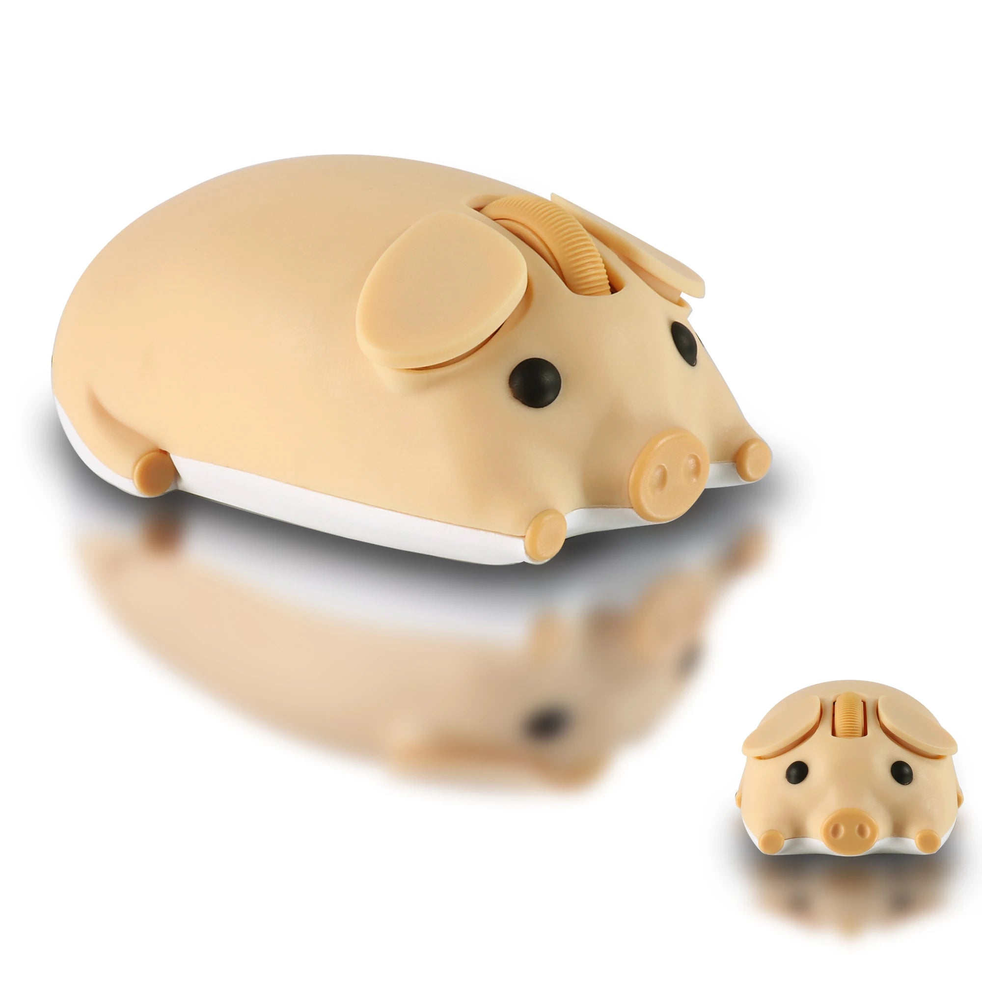 Cute 3D Little Pig Wireless Mouse 2.4G Bluetooth Dual-mode Silent For Women Office Laptop PC
