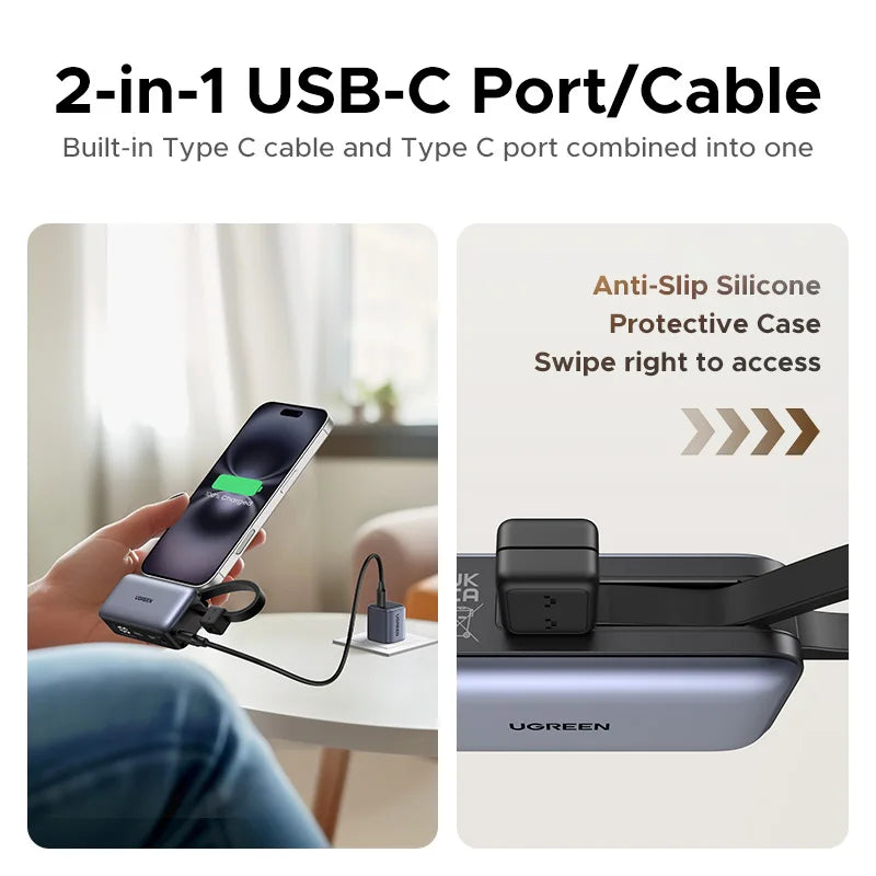 5000mAh Portable Fast Charging Power Bank with Integrated Kickstand Tidesmit