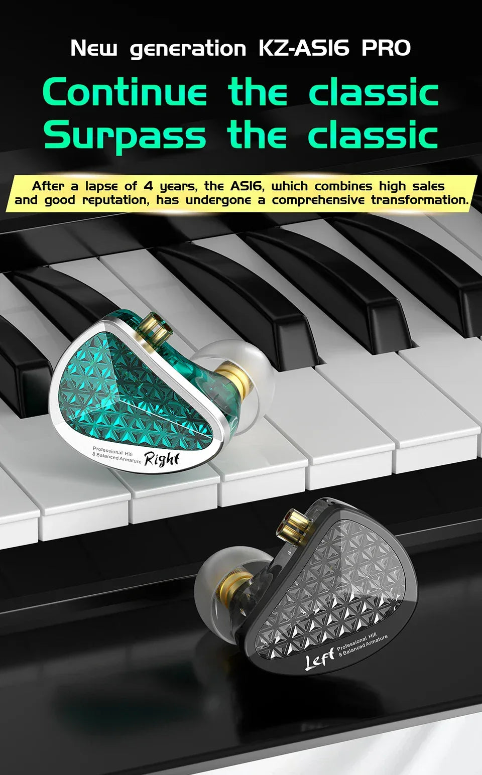 KZ AS16 Pro 16BA Hi-Fi In-Ear Monitors by Tidesmit Tidesmit