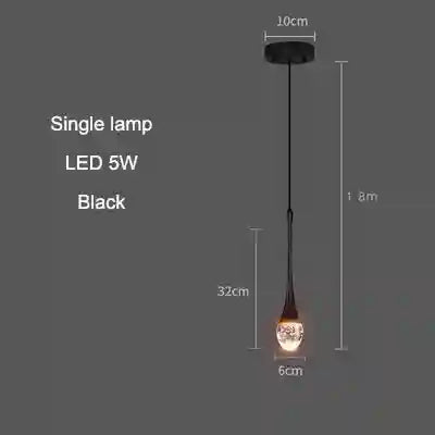 Bubble Crystal Pendant Ring Light for Modern Dining Rooms | Tidesmit E style-1head Tidesmit