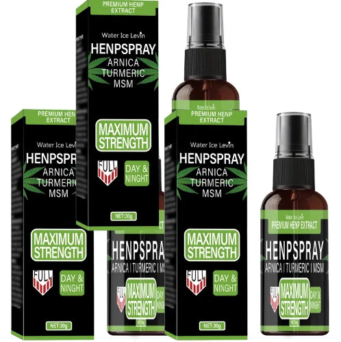 Hemp Spray Cream: Premium Hemp Extract+Arnica+Turmeric, Maximum Strength, Light Texture, Moisturizes for Elastic Skin