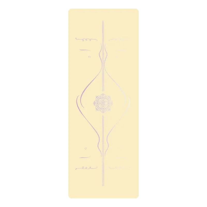 Professional PU Natural Rubber Yoga Mat, Non-Slip Grip Thickened Shock-Absorbing Exercise Dance Fitness Mat