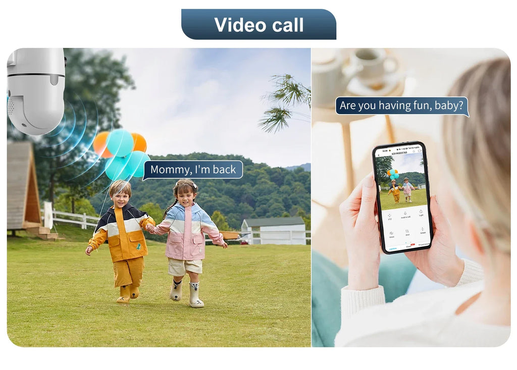 8MP WIFI Surveillance Camera Dual Lens Dual Screen 5MP IP Cameras Wireless Auto Tracking Color Night Vision 10X Zoom HD Camera