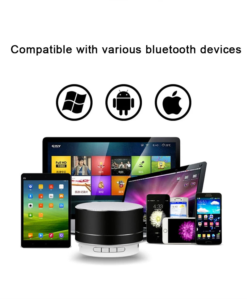 Portable Wireless Caixa De Som Bluetooth Speaker Mini Music Sound Box Blutooth For Subwoofer Bocina Handfree Baffe Blootooth USB