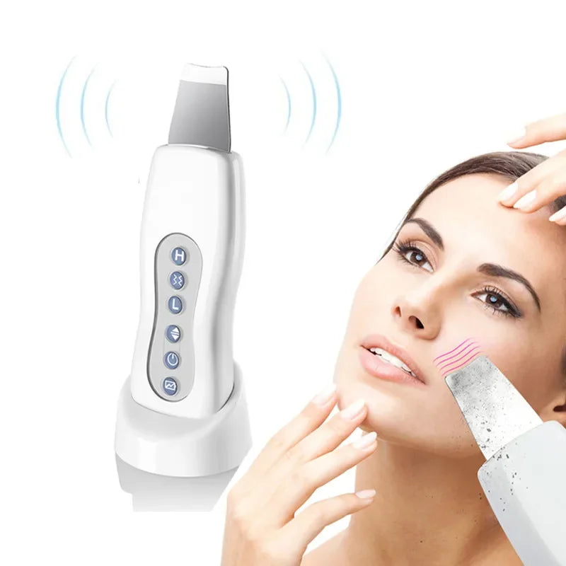Ultrasonic Skin Scrubber: Pro Deep Pore Cleansing Facial Tool Scrubs Treatments Tidesmit