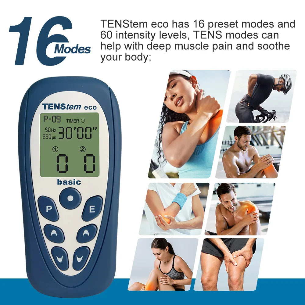 Tens Unit Muscle Stimulator - 16 Mode EMS Deep Tissue Massager Body Shaping Massage Equipment Tidesmit