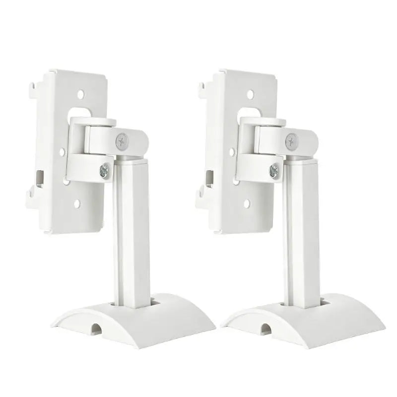 Speaker Wall Mount Pair with Adjustable Joint, Metal White Finish for Wall or Ceiling Placement, Home Theater Speaker D2RC