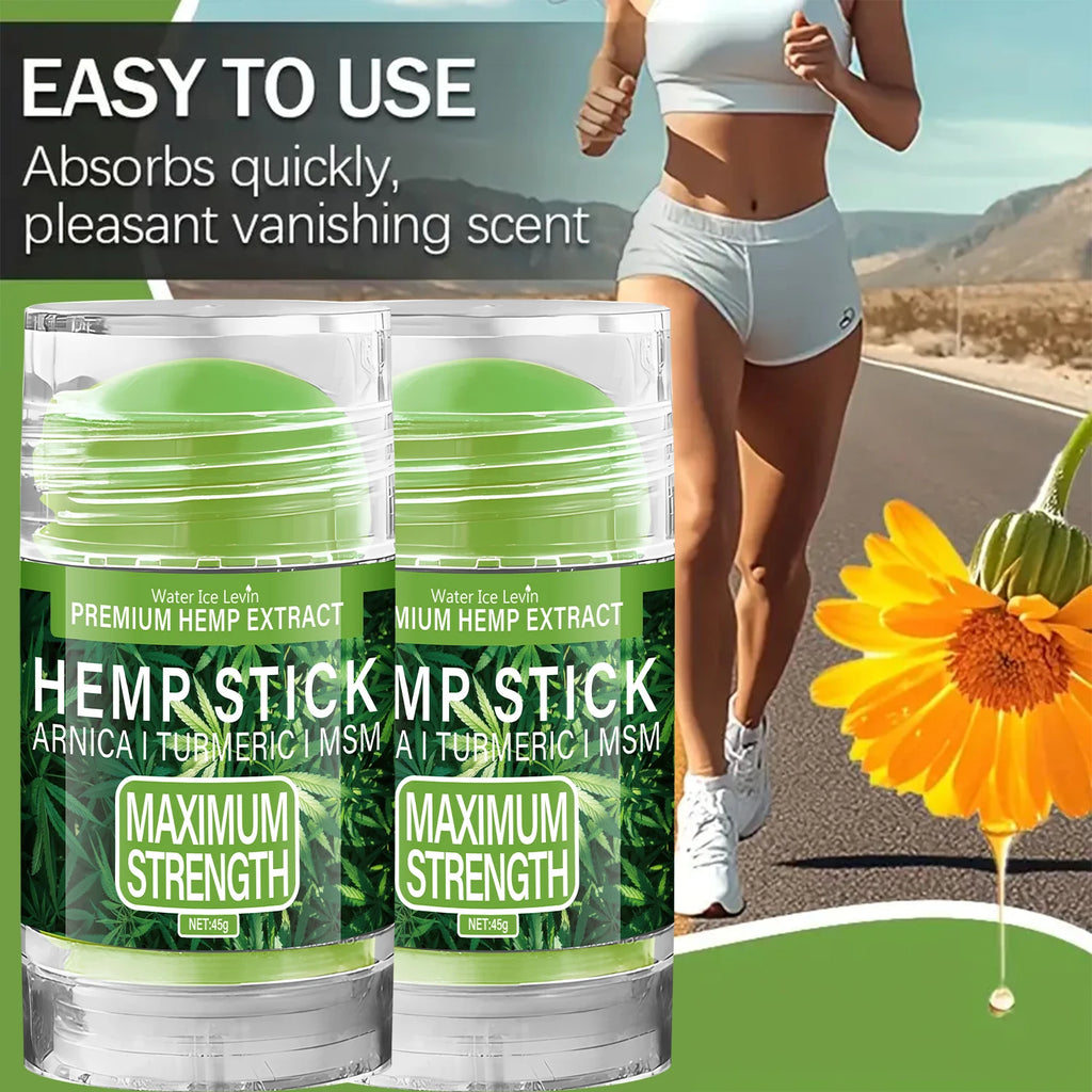 Premium Hemp Stick with Arnica & Turmeric - Maximum Strength Moisturizing Stick for Skin & Joint Care
