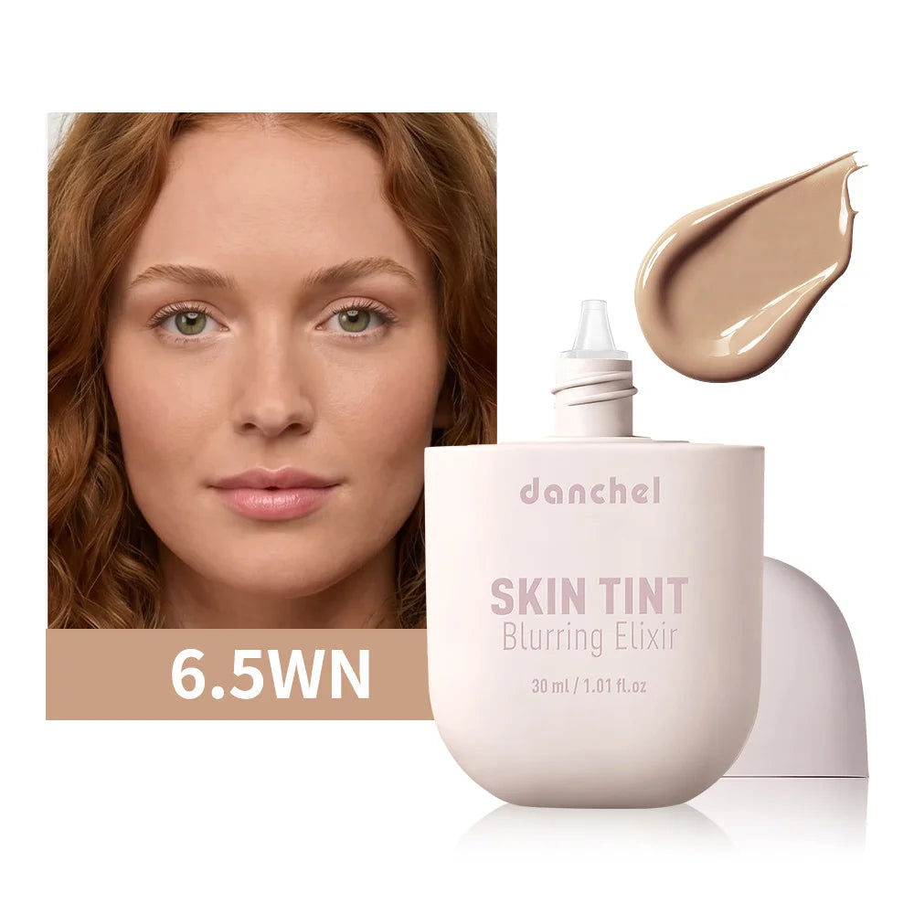 Tidesmit Skin Tint Blurring Elixir Foundation texture close-up showing hydrating long lasting pore coverage