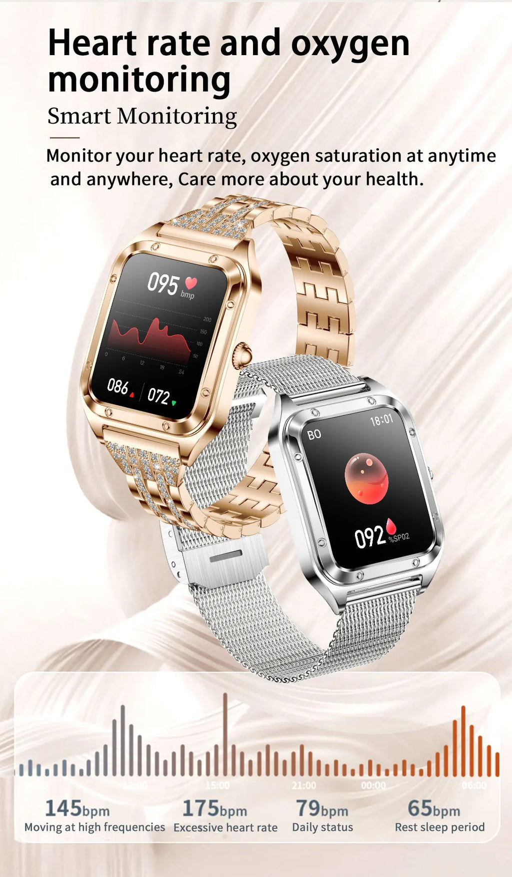 2026Ultra Thin Fashion Smart Watch For Women Screen Always Display Time Sports Bracelet Bluetooth Call 1.59" AMOLED Woman Watch