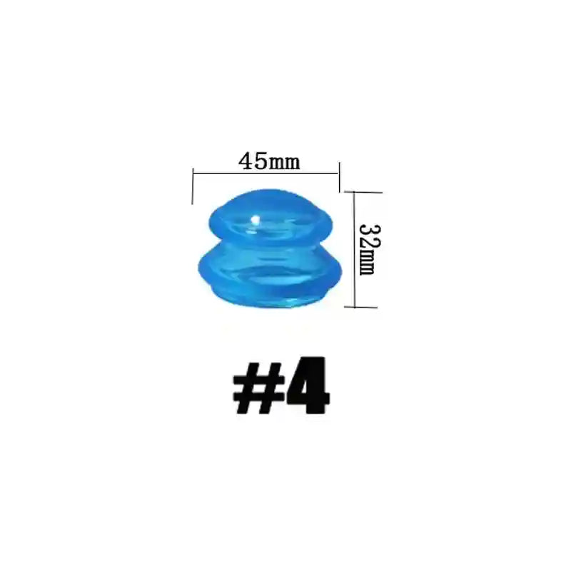 Silicone Cupping Therapy Set - 4 Piece Cellulite Massage Kit Massage Roller Blue-Size 4 Tidesmit