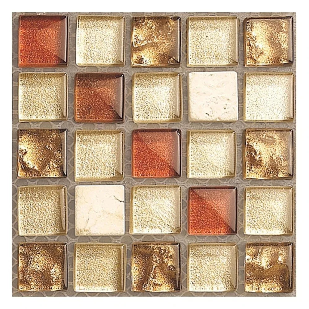 20pcs/set New Self Adhesive Wall Sticker Waterproof Flat 3D Mosaic Tile Wallpaper Oil Resistant Art Decals For Living Room