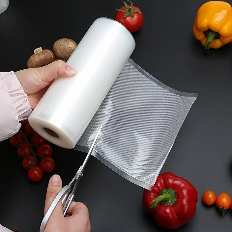 1Roll 12/20x500cm Vacuum Seal Bags - Durable, Tear-resistant, Easy-cut. Ideal For Sous Vide, Meal Prep, Beef Storage Kitchen