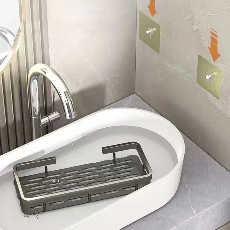 1/2/3pcs No Drill Wall Bathroom Shelf Aluminum Alloy Shampoo Rack Makeup Storage Organizer Shower Shelf Bathroom Accessories