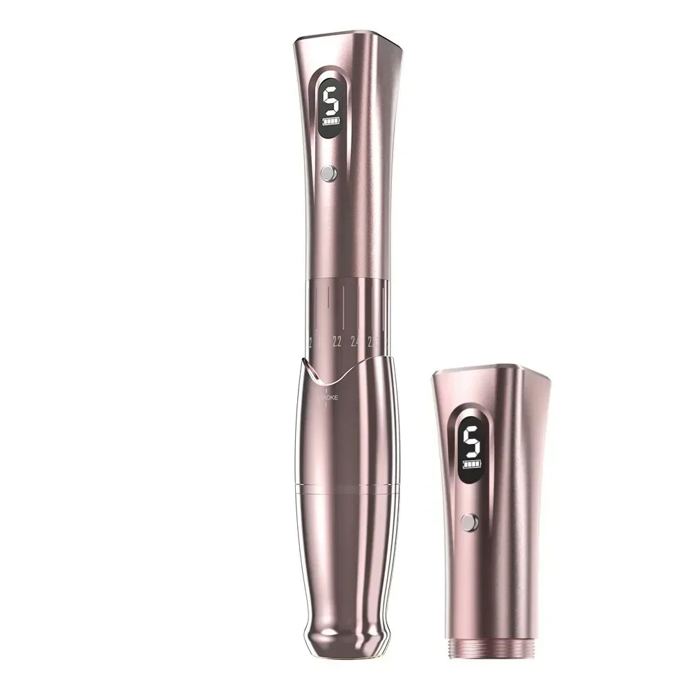 Wireless PMU Machine - Adjustable Permanent Makeup Tattoo Pen Permanent Makeup Machines Rose US Plug Tidesmit