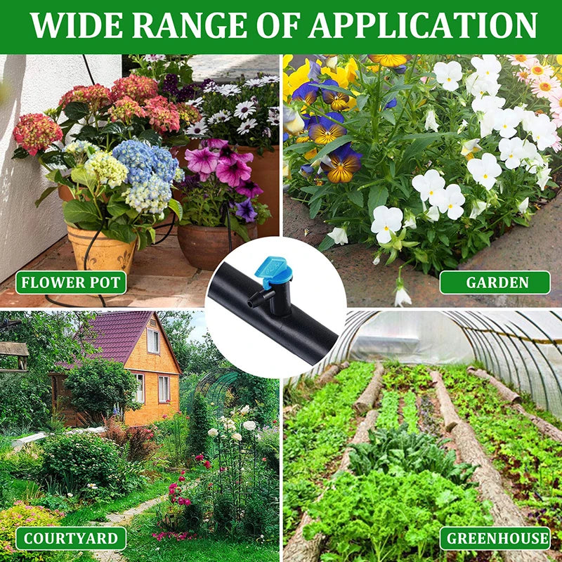60PCS Drip Emitter Garden Flag Irrigation Dripper in 3 Sizes Trees and Shrubs 1 GPH  2 GPH 4 GPH