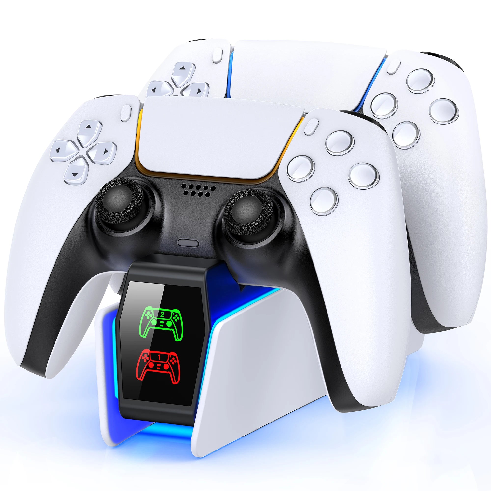 DinoFire FC304 Charging Station for PS5 Controller,Dual Fast Charger Dock for 2 DualSense, Type-C, LED Indicator, Gaming Stand