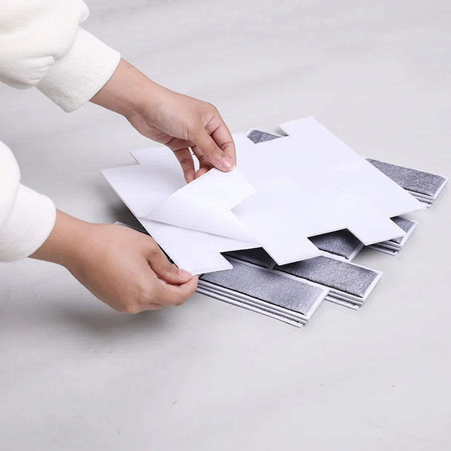 5/10Pcs Peel and Stick Tile Backsplash Thicker Design Marble Tiles 12"X12" Stick on Backsplash Self Adhesive Tiles for Any Room