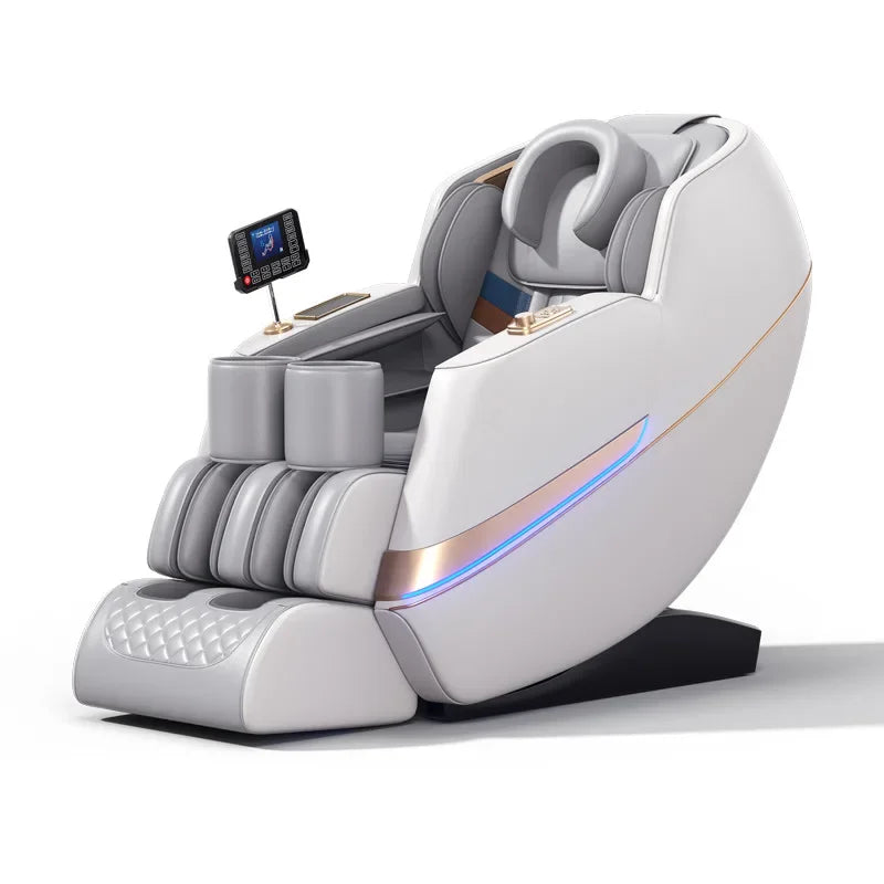 Full Body Zero Gravity Massage Chair - White Ash Space Capsule Massage Chairs Tidesmit