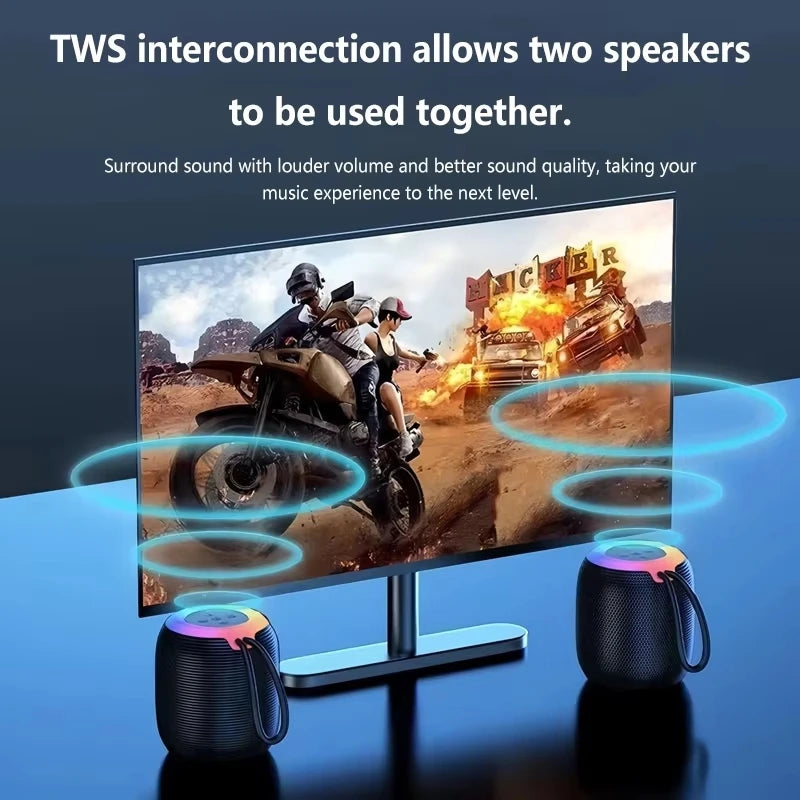Lenovo Mini Bluetooth Speaker With Lanyard Portable Outdoor Home Mini Speaker With Deep Bass Travel Essentials For Friend Gift