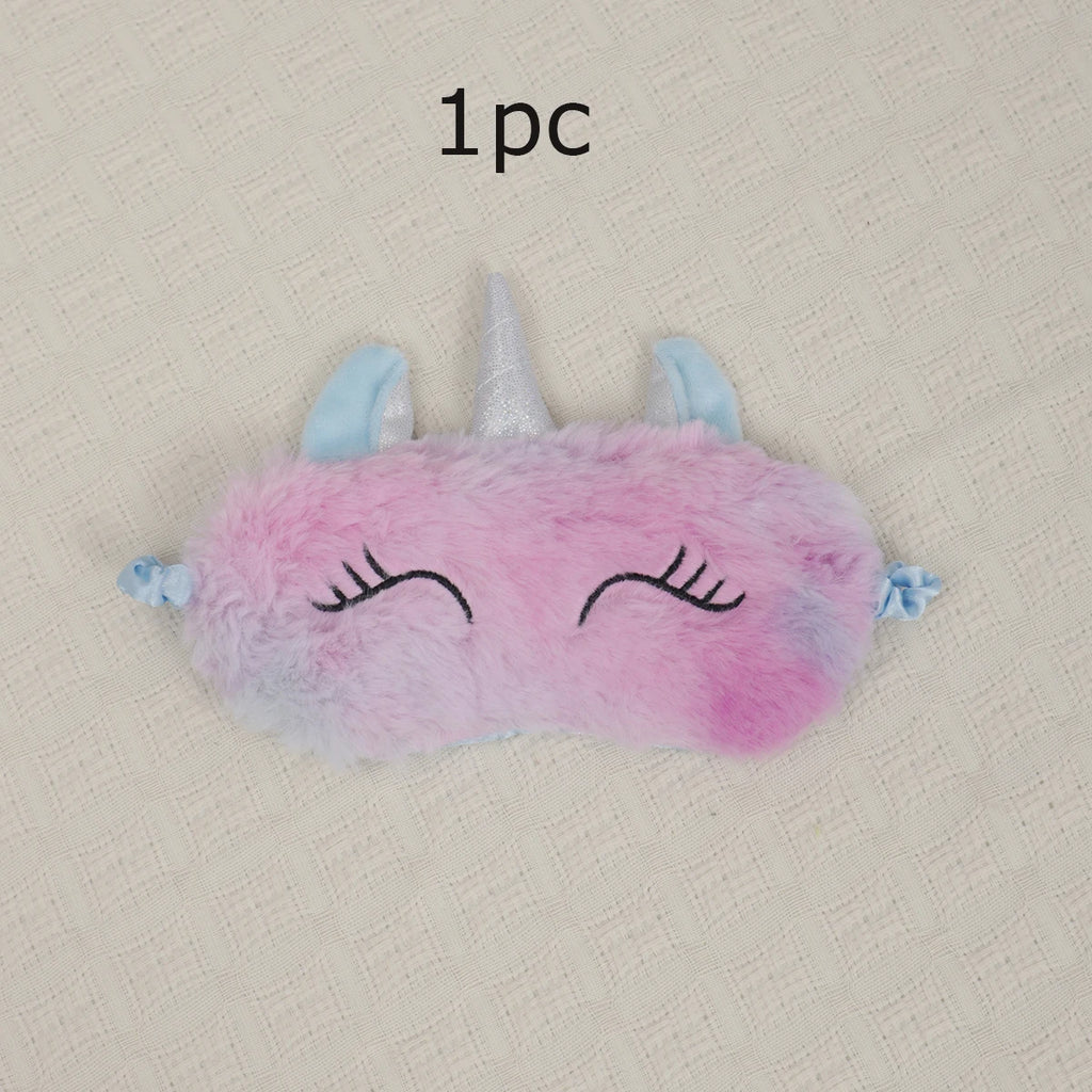 1pc/3pcs/5pcs-Cartoon Unicorn Party Anime Sleeping Mask Kids Gift Cute Blindfolds Travel Sleep Eye Band Shade Rest Eyepatch
