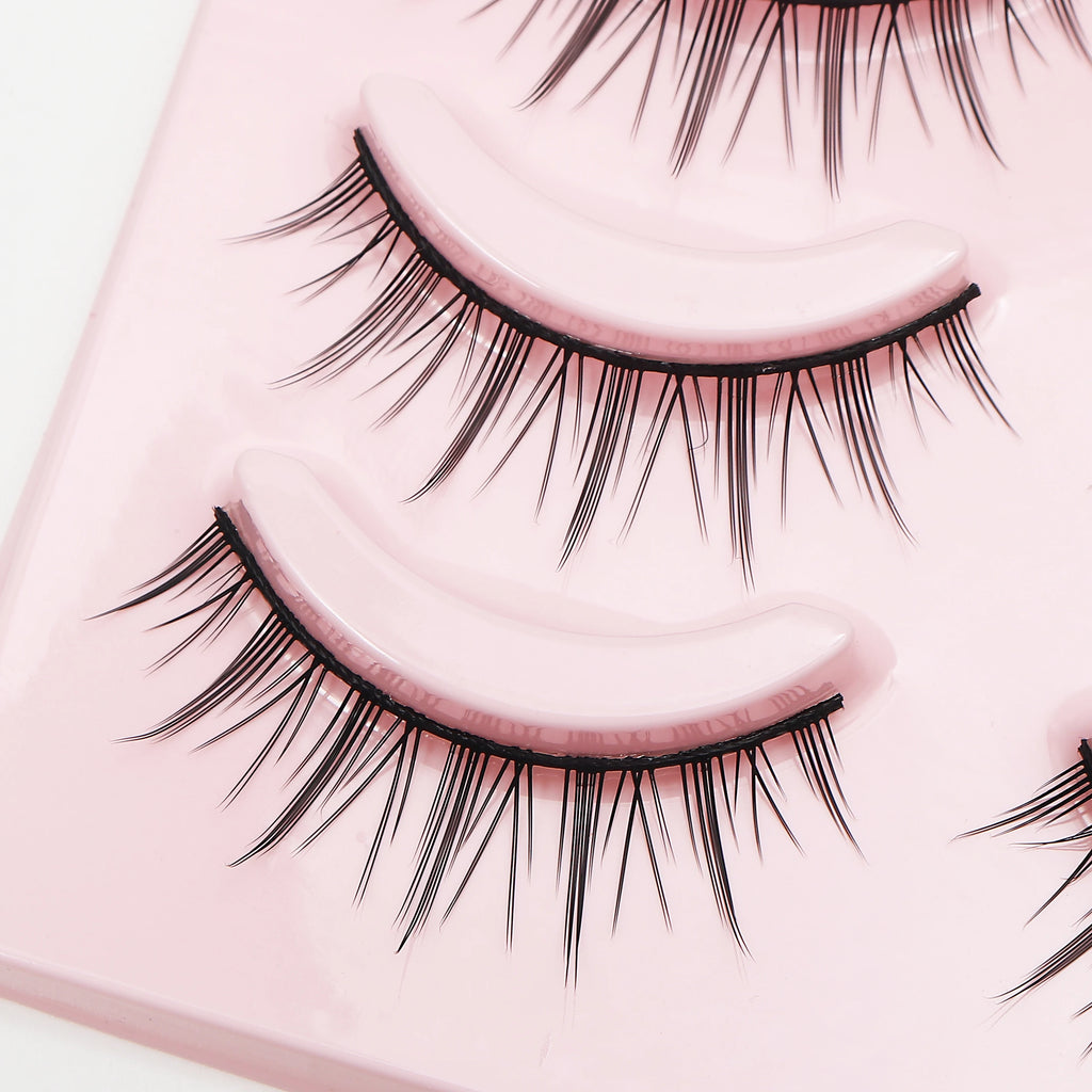 Anime Manga False Eyelashes - Natural Wispy Faux Lashes - 5 Pairs Set False Eyelashes Tidesmit