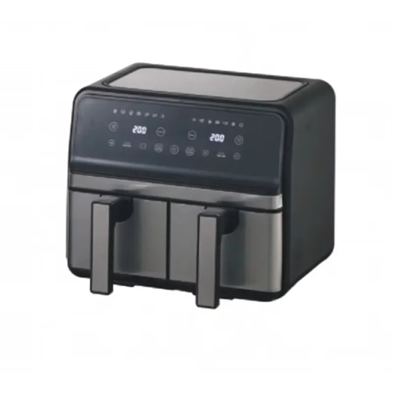 CBT Hot Sale Double Air Fryer With Dual Basket 8L 9L 10L Two Dual Zone 2 Basket Deep Air Fryer Electric Deep Fryer