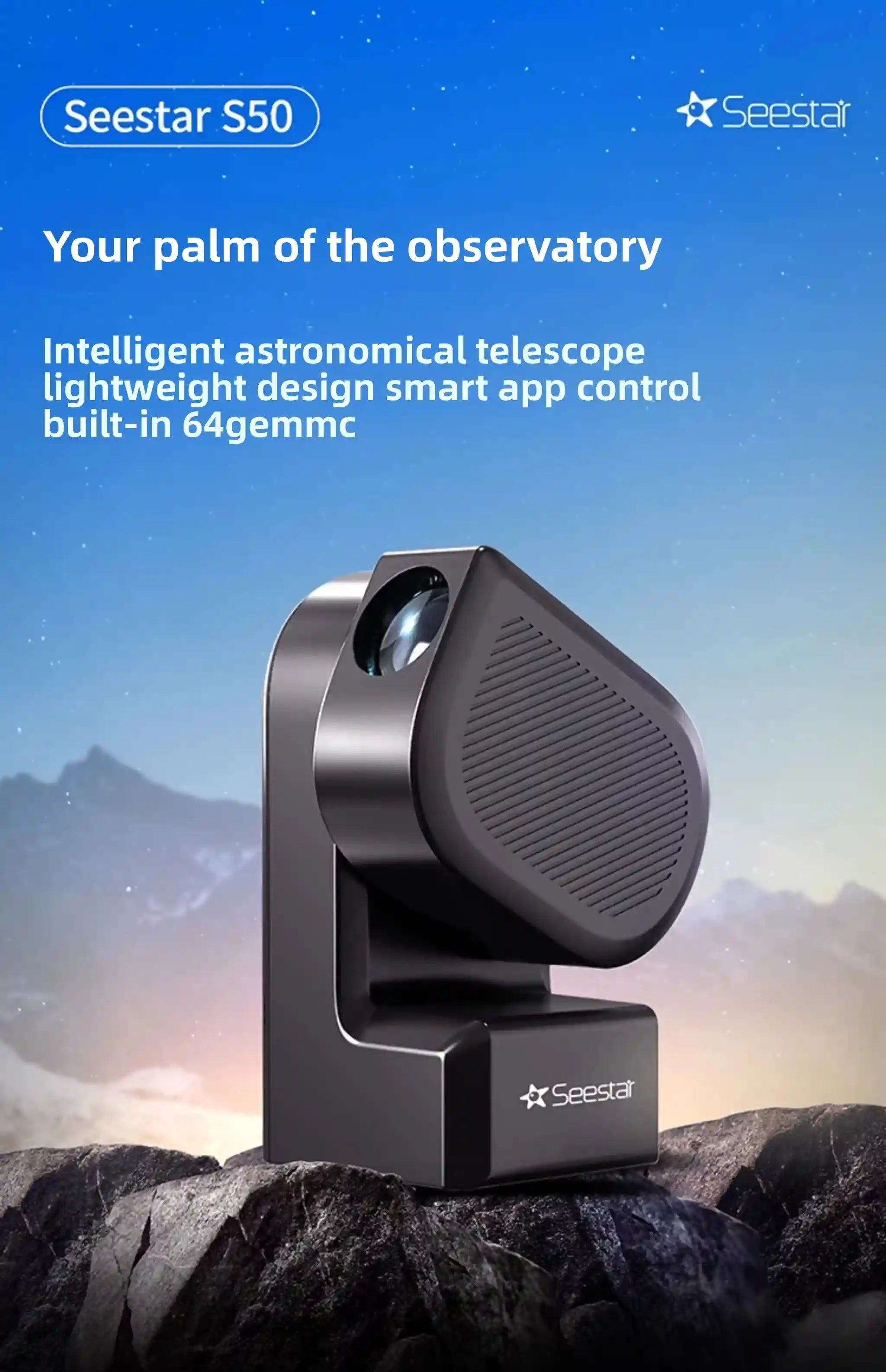 Seestar S50 Smart Telescope | All-In-One Digital Stargazing Kit Tidesmit