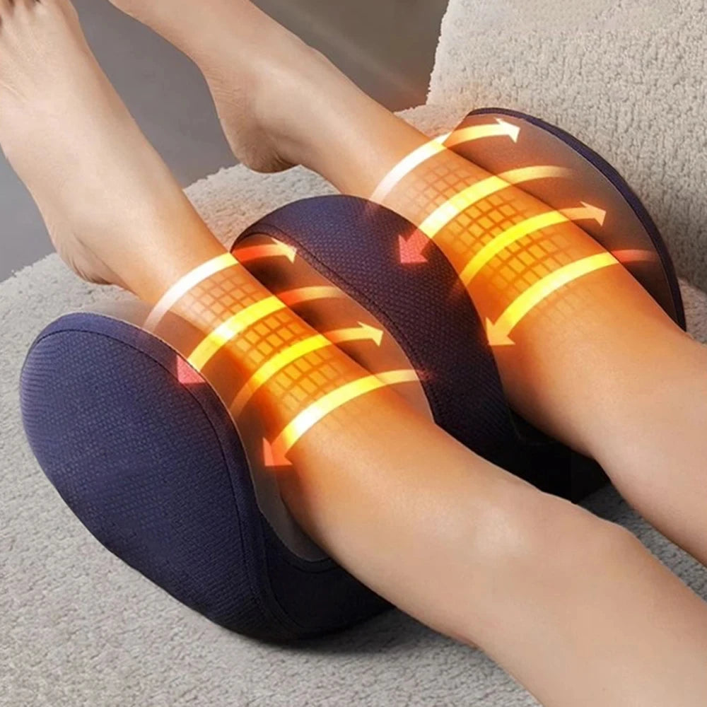 Electric Foot and Leg Massager with Heated Sole Therapy - Ivory Relaxation Treatment Tidesmit