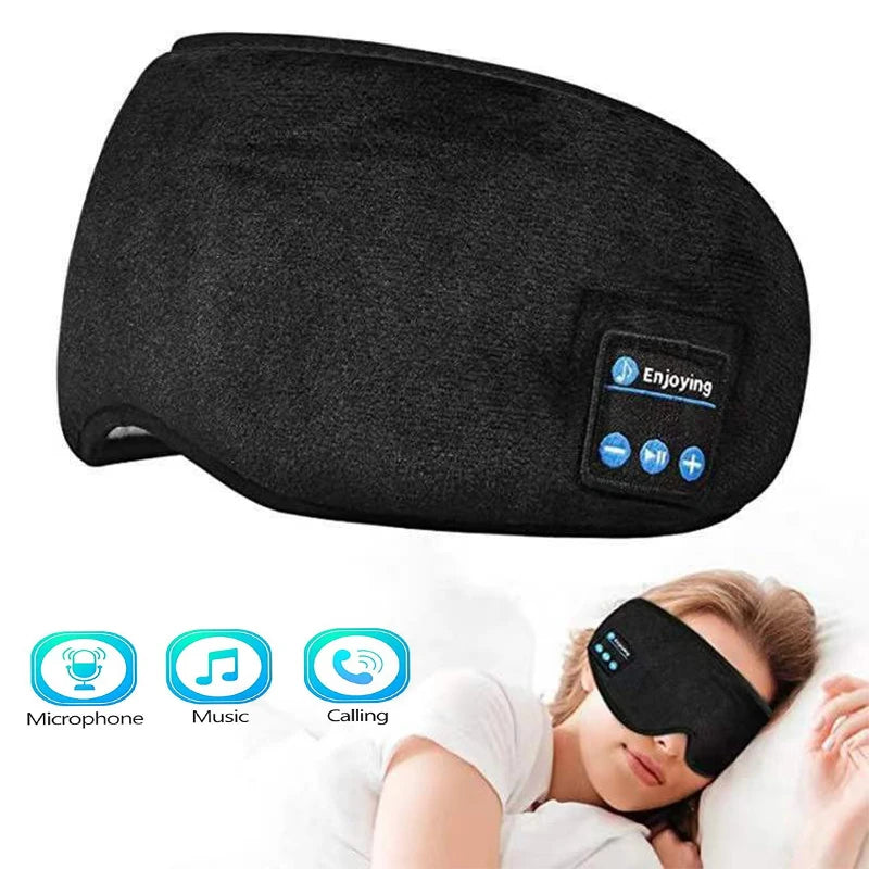 Bluetooth Sleep Eye Mask with Wireless Headphones - Breathable 3D Design Tidesmit