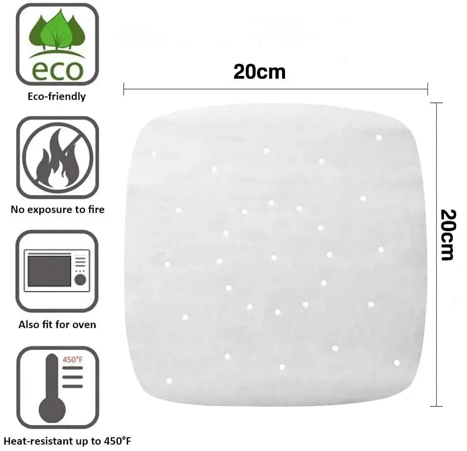 White perforated parchment liner square, 20 x 20 cm