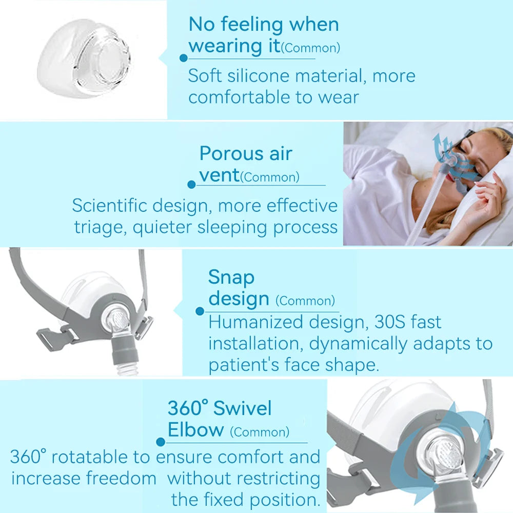 BMC N5B CPAP Nasal Mask With Adjustable Headgear New CPAP Mask For Sleep Apnea S/M/L/XL Sizes Silicone Pads Fast Shipping