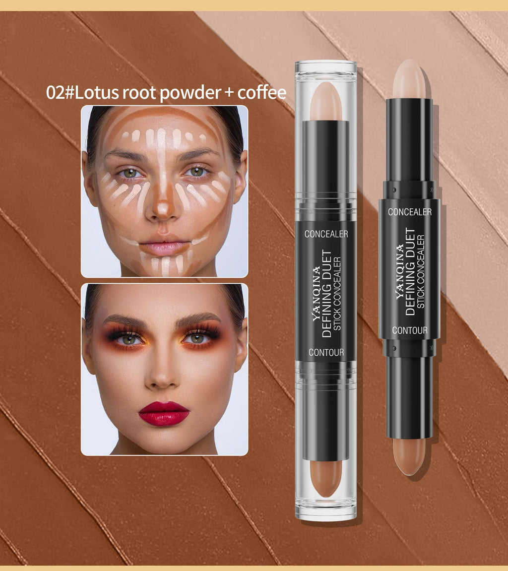 Tidesmit Contour Stick Duo double-ended highlight and shadow cream waterproof full coverage face makeup swatch