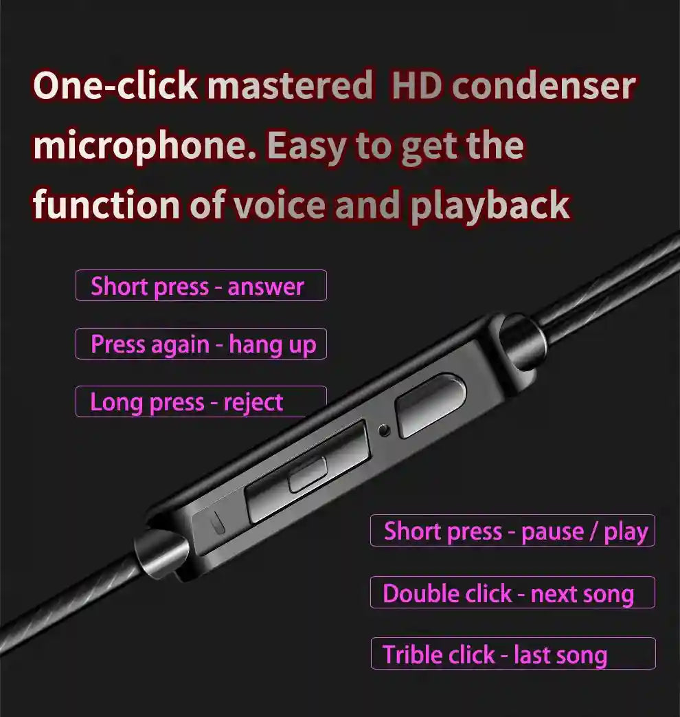 Wired In-Ear Earphones with HiFi Bass and Mic - AK6 Series Tidesmit