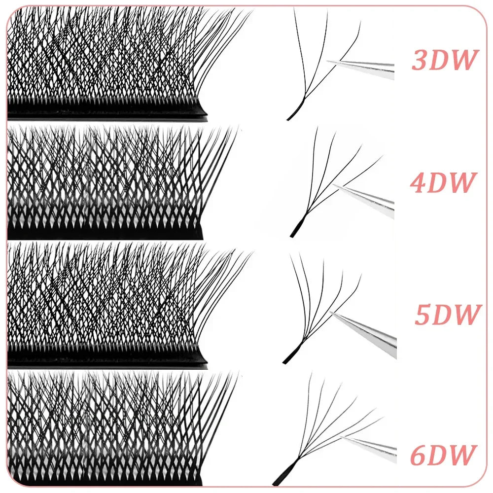 W Style Premade Volume Fans - Professional Faux Lashes by Tidesmit False Eyelashes Tidesmit