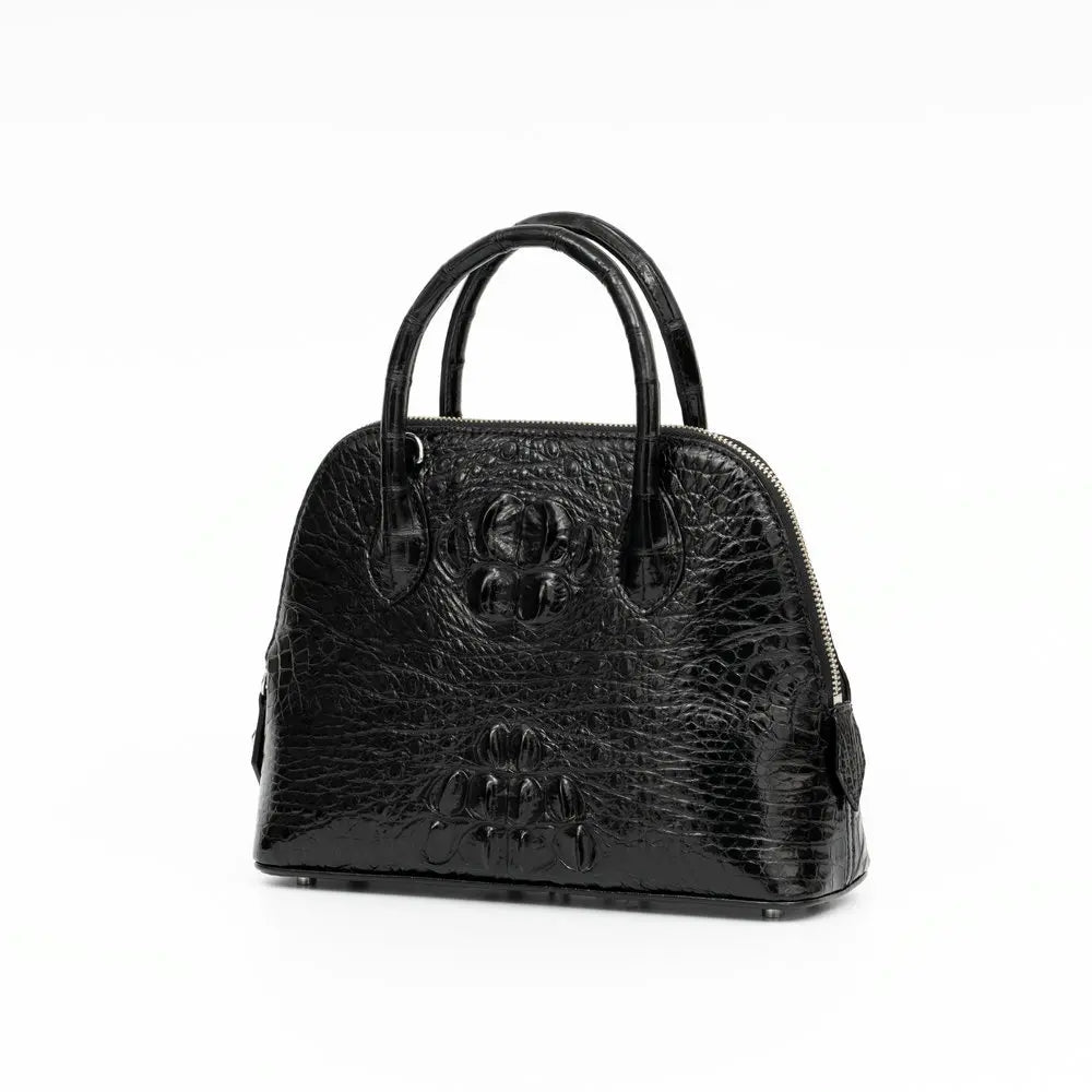 2024 Large Crocodile Leather Women's Bag Fashion Bowling Lady Handbag Genuine Leather Shuolder Crossbody Bag Travel Shell Bag 45