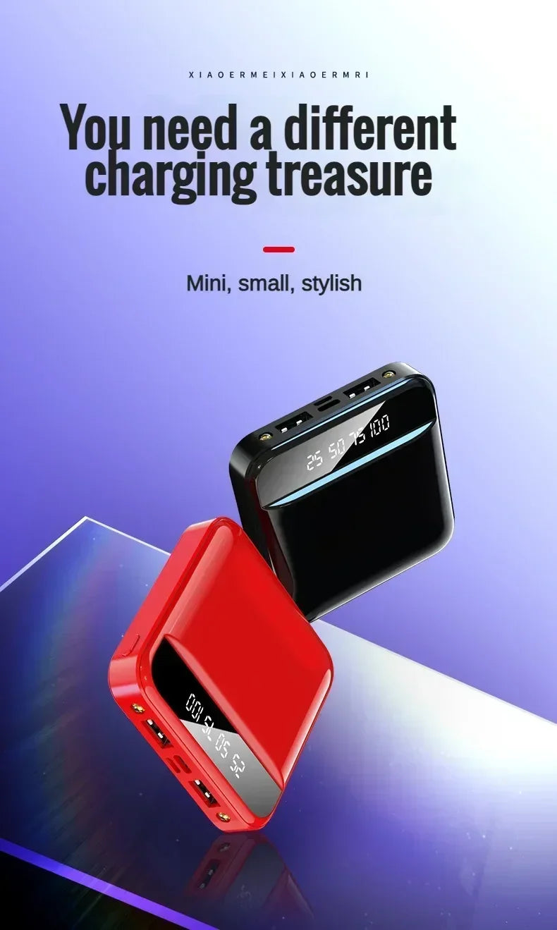 Portable Power Bank with Built-in Cable - High Capacity Fast Charger Tidesmit