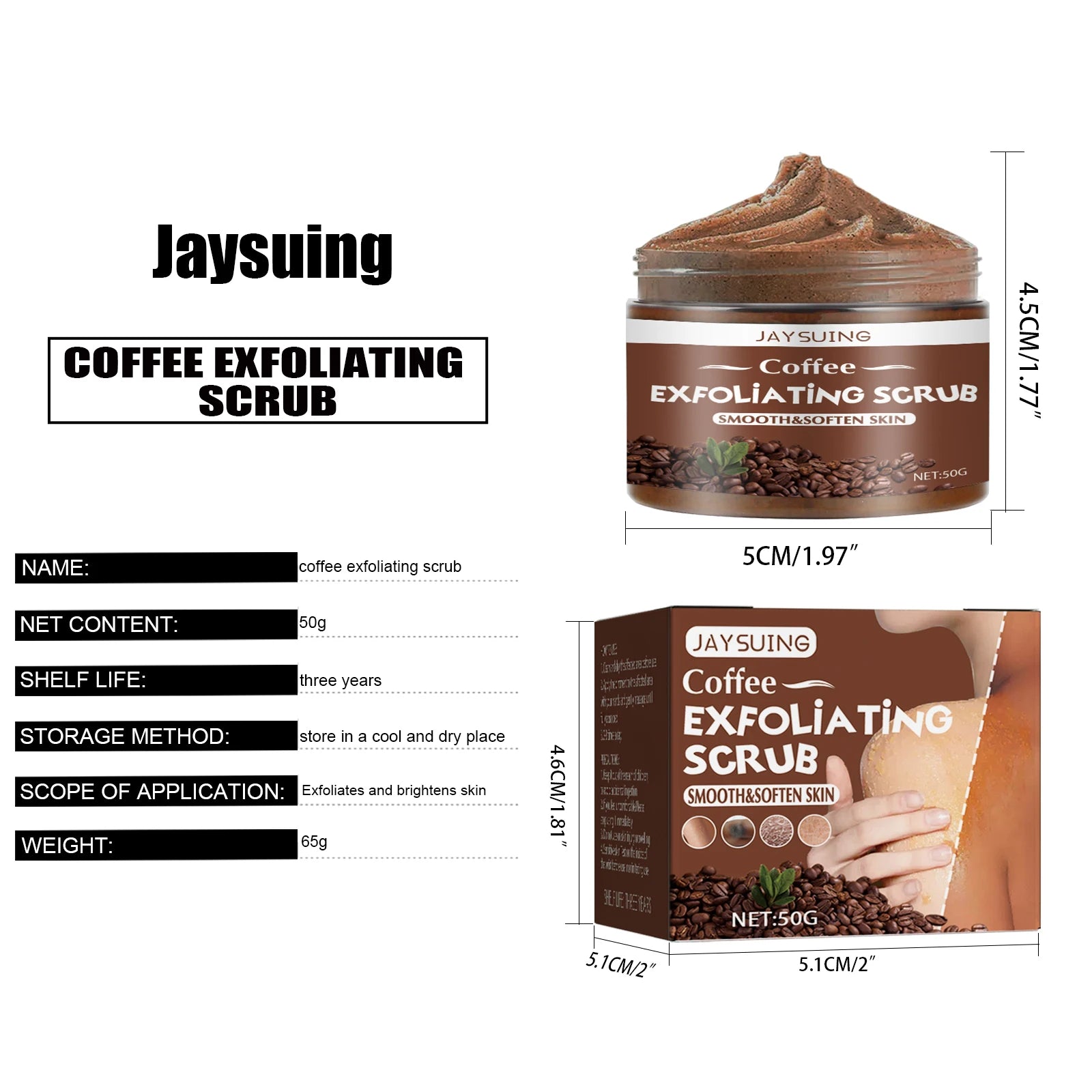 Coffee Body Scrub for Smooth Skin - Salon-Quality Natural Exfoliation (2pcs) Scrubs Treatments Tidesmit