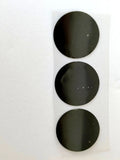 28mm black film replacement stickers for Vmax HIFU cartridges, three round adhesive labels on a clear backing strip.