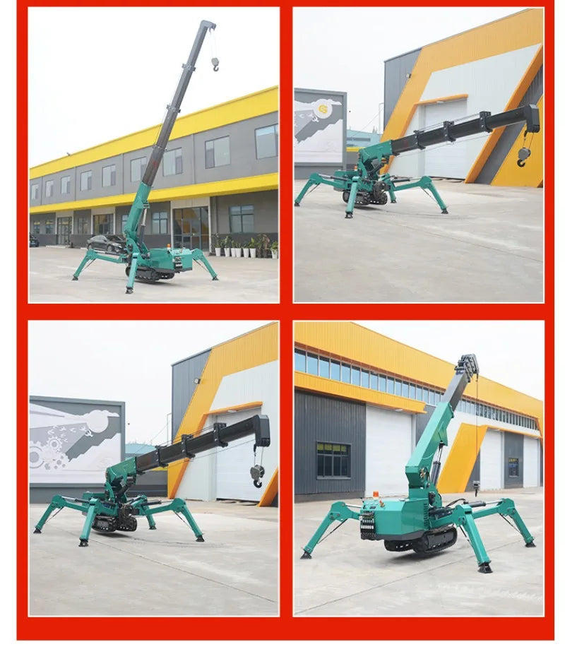 Customizable 3T Spider Crane Lifting Crane with 3m Fly Jib for Special Heavy Duty Industrial Lifting Requirements