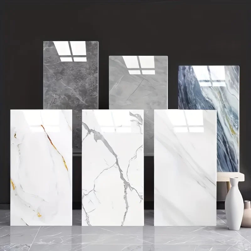 20/40Pcs 30cmx60cm Self-adhesive Marble Tiles Sticker Waterproof Floor Sticker PVC Tile Kitchen Bathroom Wall Sticker Home Decor