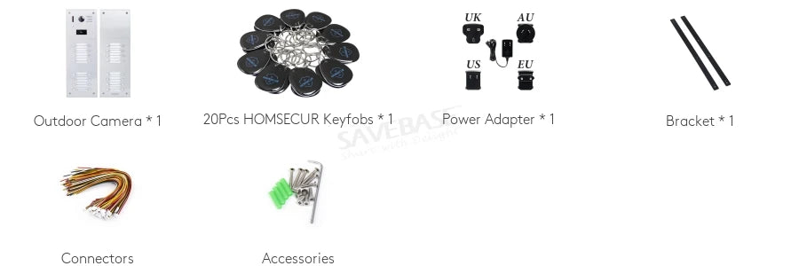 HOMSECUR HDK Camera Doorbell BC151HD-32S For HDK 25 to 32 Families Video Door Phone Intercom
