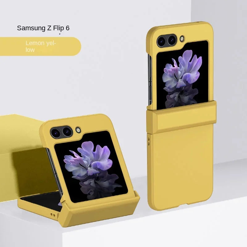 Samsung Galaxy Z Flip 7 Case: Military-Grade Shockproof Hinge Cover Yellow Tidesmit