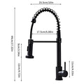 Kitchen Faucets Pull Out Sink Water Tap with Ceramic Valve Hot & Cold Water Different Water Flow Modes Deck Mounted 360° Rotation Fit for Two Sinks